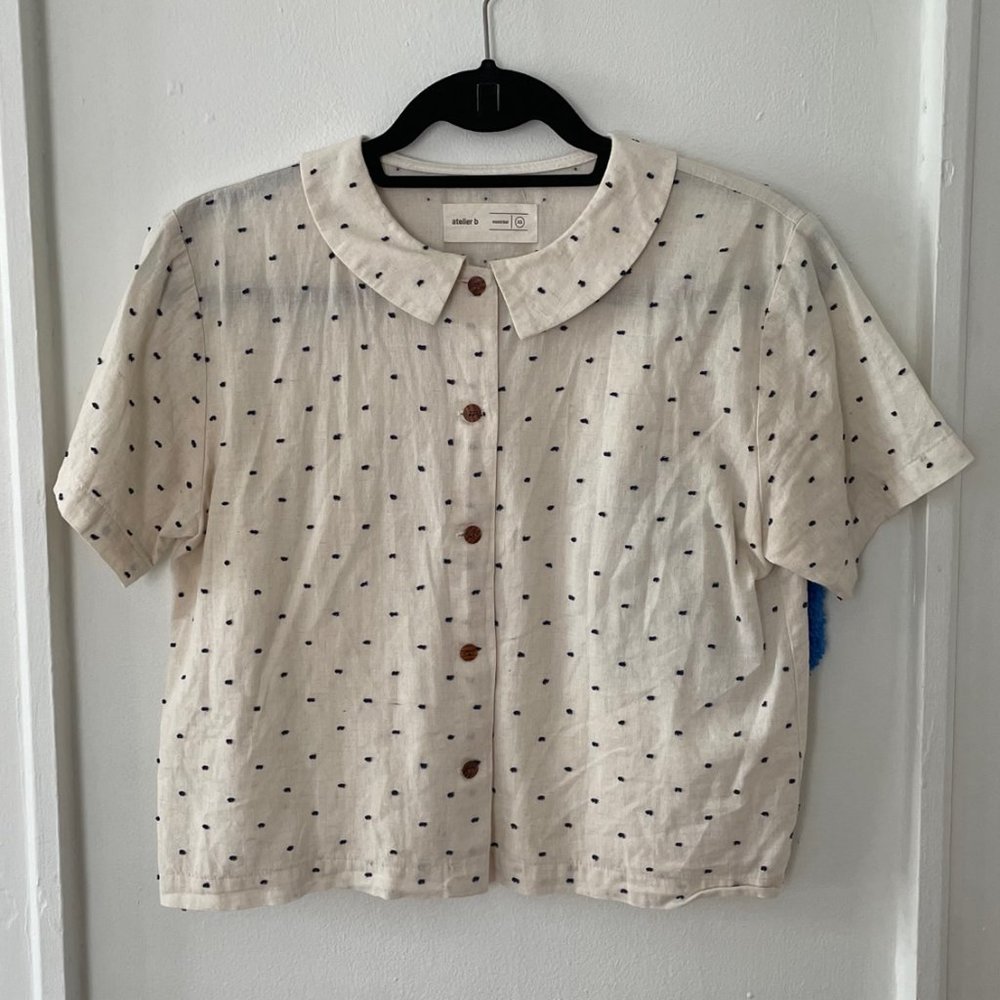 Atelier B Collared Button Down Blouse
